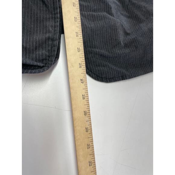 Moon River Jacket Womens Large Grey Pin Striped Double Layer Twill Button Blazer - Picture 7 of 12